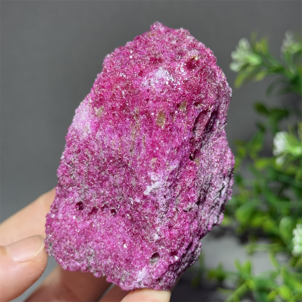 Renewable Energy Infrastructure - Natural Red Corundum Ruby Rough Mineral