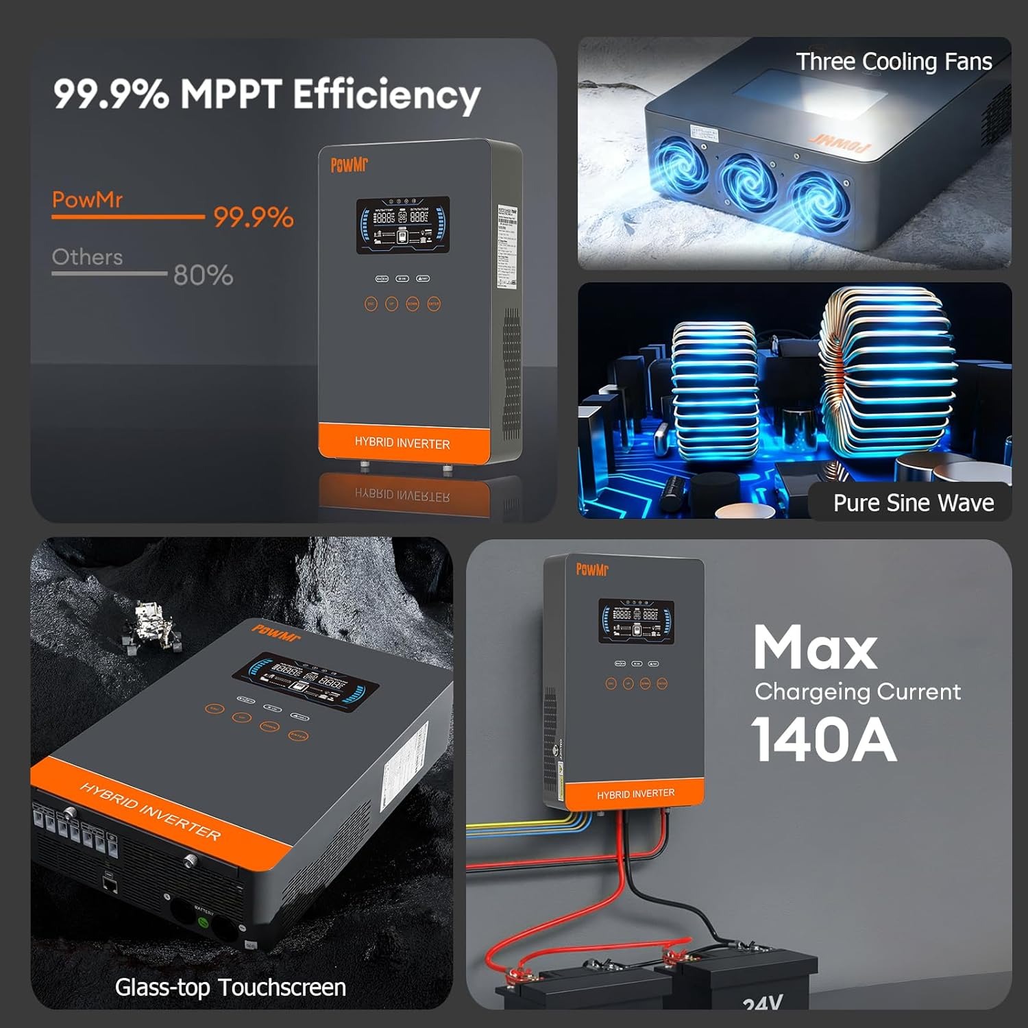 PowMr USA 4000W 24V Hybrid Sol - đánh giá và giá Wind Solar Hybrid Kit