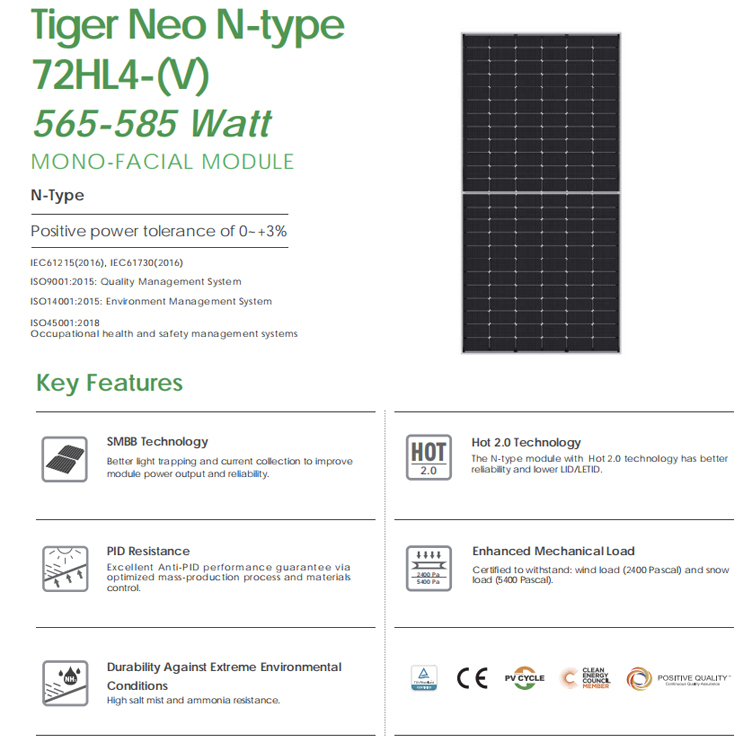 Jinko n Type Pv Module 610 Wat - đánh giá và giá Jinko Solar Panel N-Type