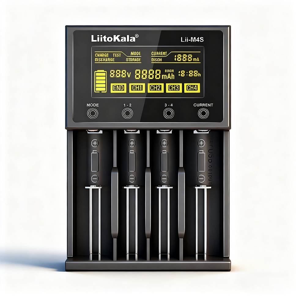Liitokala Lii-M4S Smart Charge - đánh giá và giá Renewable Energy Demonstration Kit