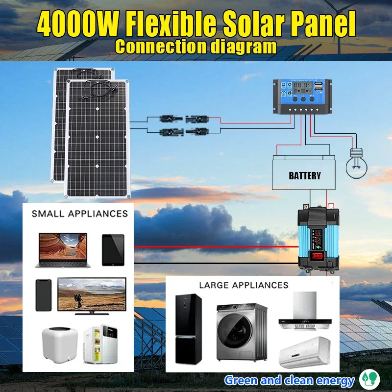 4000W Solar Panel Kit 12V To 1 - đánh giá và giá Renewable Energy Kits
