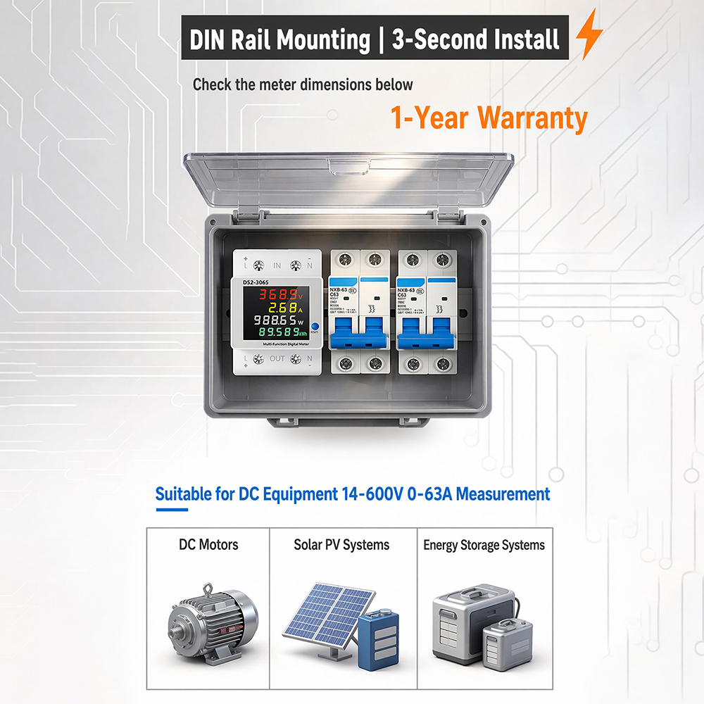 4 in 1 Din Rail DC Energy Mete - đánh giá và giá Renewable Energy Demonstration Kit